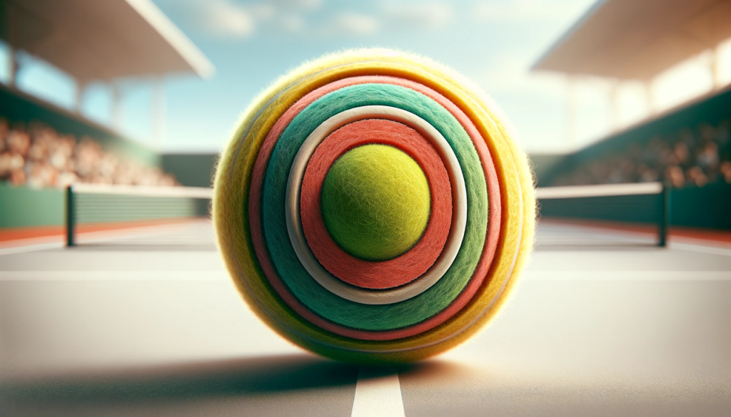 Inside a tennis ball
